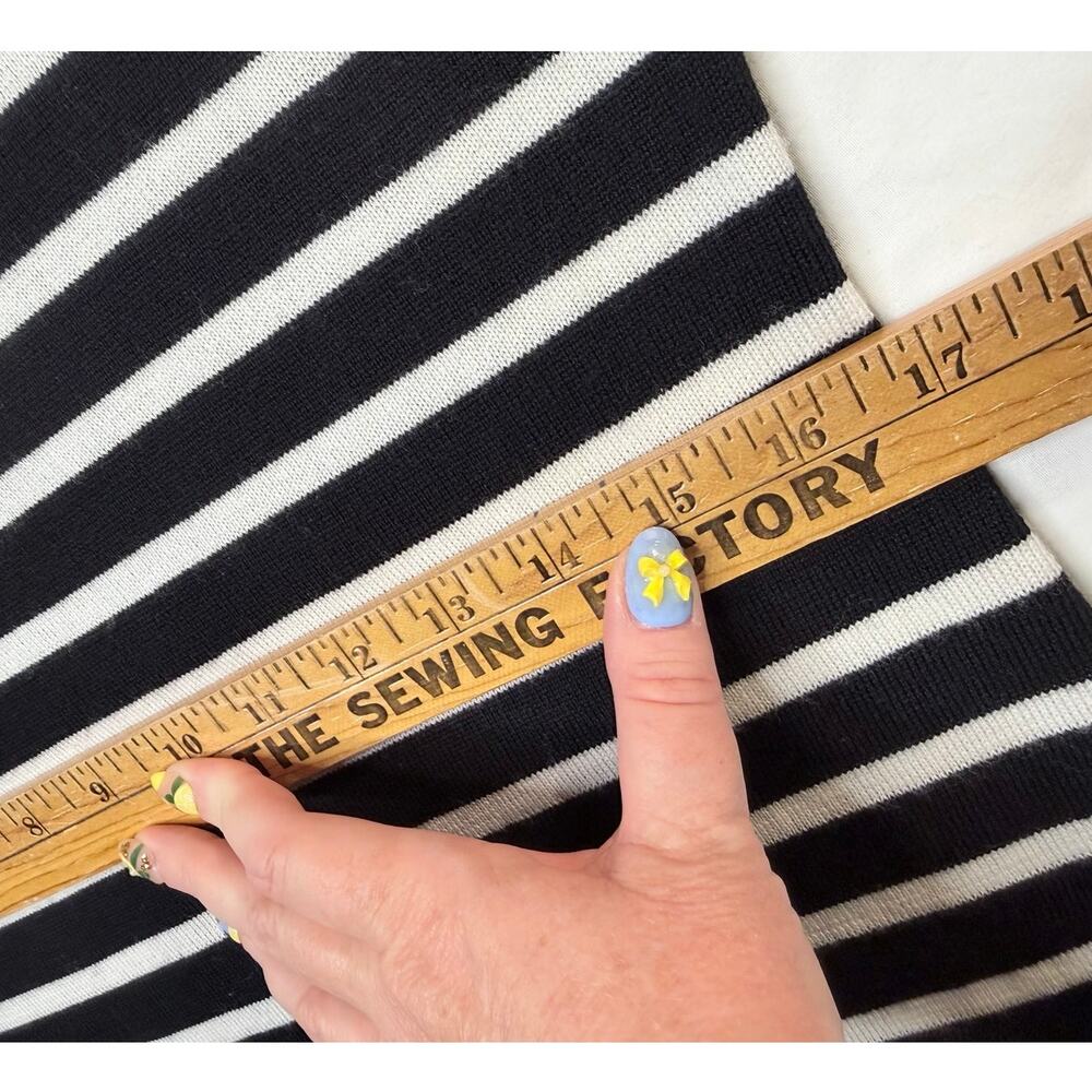 Cynthia Rowley 100% Extra Fine Merino Wool Sweater Dress Sz M Preppy Academia - Picture 5 of 10